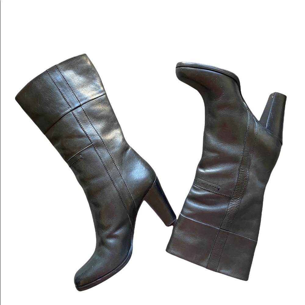 MaxMara Leather Heeded Boots